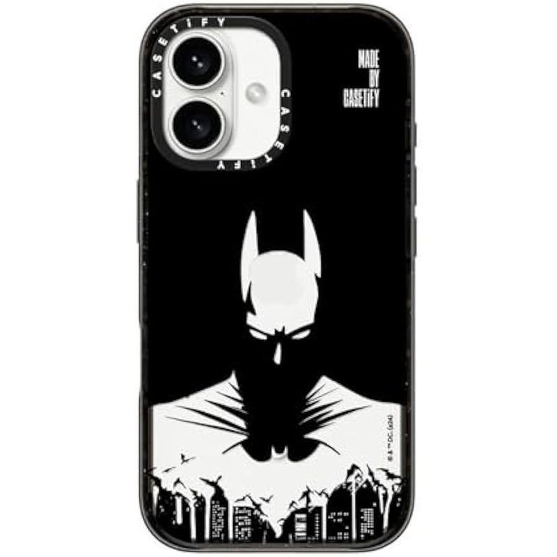 Casetify Impact iPhone 16 Case 【Batman Co-Lab / 4X Military Grade Drop Tested / 8.2ft Drop Protection/Compatible with Magsafe】 - Batman Shadow - Clear Black - Image 1