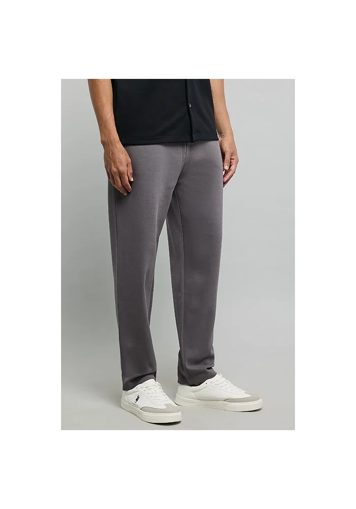 R&b  Solid Knitted Pants with Drawstring Waist for Men | Best Price UAE