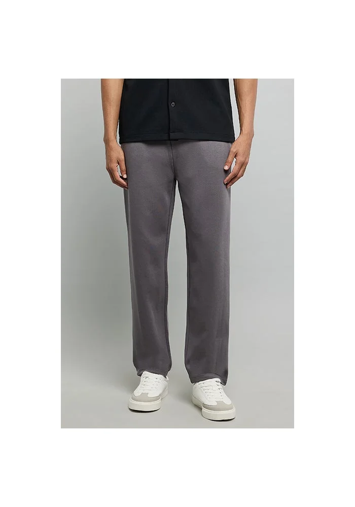 Solid Knitted Pants with Drawstring Waist