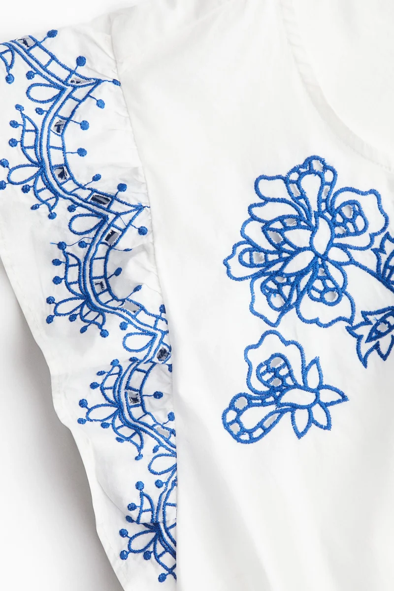 H&M  Embroidered playsuit for Women | Best Price UAE
