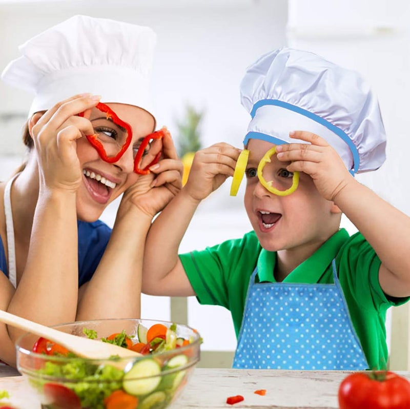 HmiL-U Chef Set for Kids - 13 Pcs Kids Cooking and Baking Set Includes Kids Apron  Chef Hat  Utensils  Cooking Mitt for Kids Chef Role Play Set   Gift for 3 Year Old Girls and up(Blue) - Image 2