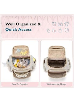 HOOKOR Diaper Backpack, Small Diaper Bag, Stylish Baby Travel Backpacks with Changing Pad, Insulated Pockets, Stroller Straps.  - Image 2