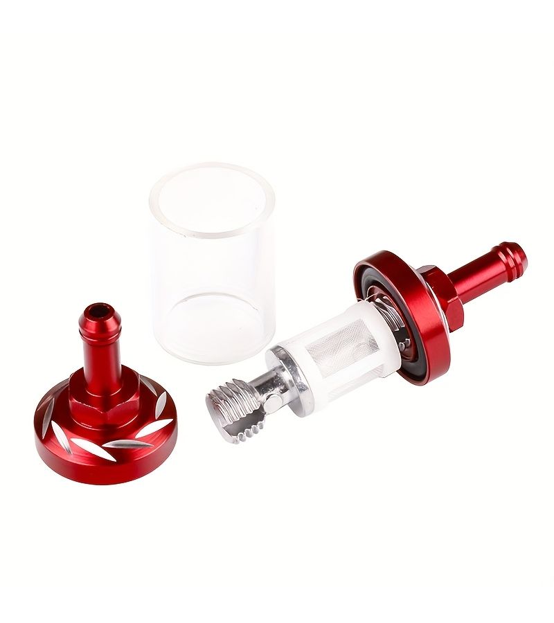 Black Aluminum Alloy Internal Fuel Filter Compatible With 8mm Fuel Line Hose Clamps For Motocross Dirt Bike ATV Scooter - Image 5