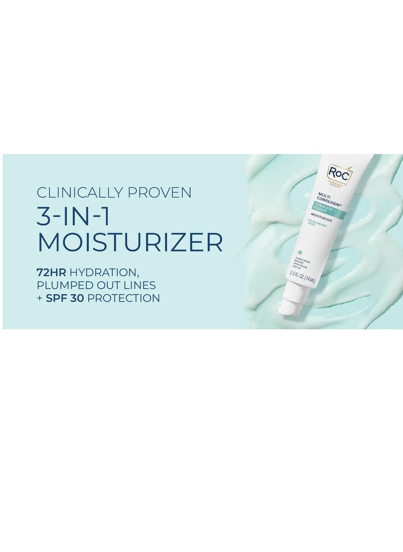 RoC - RoC Multi Correxion Hydrate & Plump Moisturizer Plus Hyaluronic Acid and SPF 30, 2.5 FL OZ, 2 Pack - Image 1