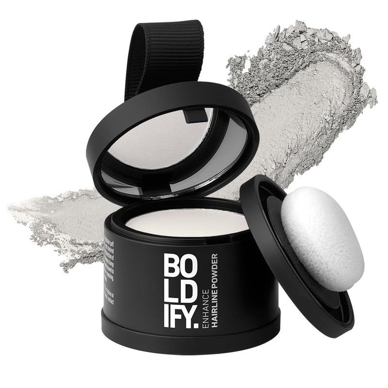BOLDIFY Hairline Powder  Root Touch Up Hair Color for Gray Coverage  Bald Spot Concealing Hair Powder for Women  Men  48Hour StainProof  White