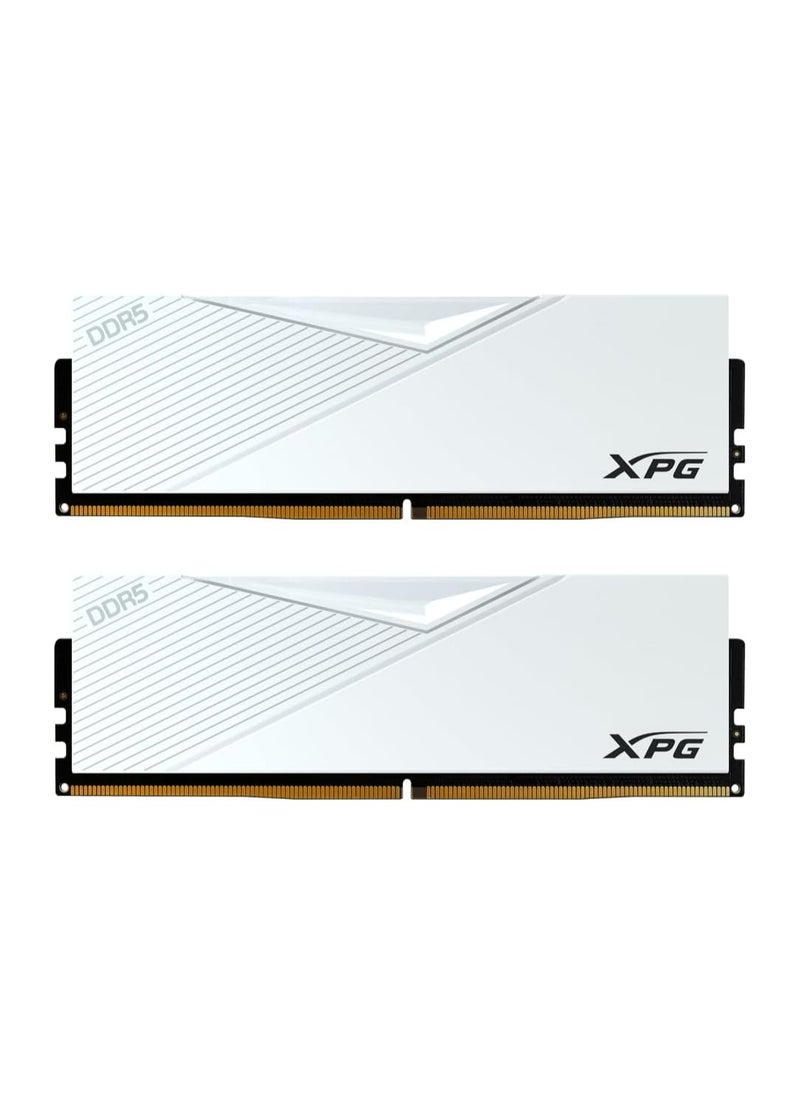 XPG Lancer DDR5 5200MHz 16GB (2x8GB) CL38 UDIMM 288-Pins Desktop SDRAM DDR5 Dual Channel RAM Kit White Heatsink (AX5U5200C388G-DCLAWH)