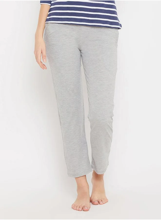 Clovia Solid Straight Pyjama with Elastic Waistband