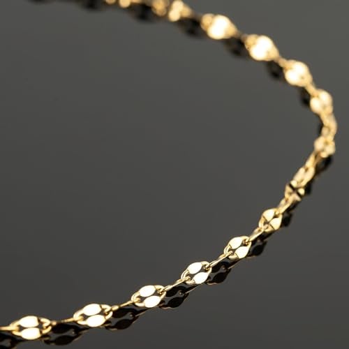 UMAOKANG 16.4 Feet Gold Plated Chain for Jewelry Making Stainless Steel Jewelry Making Chains Bulk Lip Chain Roll with Jump Rings and Lobster Clasps - Image 5