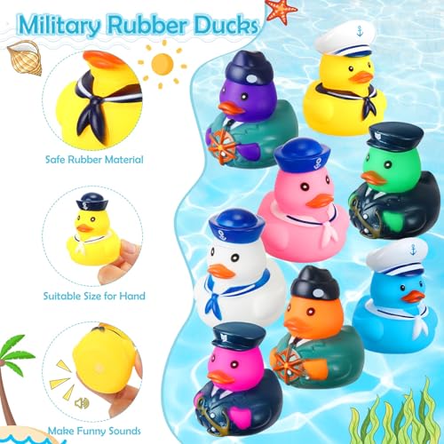 Rotatingpals 48 Pcs Christmas Cruise Ducks Light up Rubber Ducks Glow in The Dark Cruise Ship Hiding Accessories 24 Nautical Sailing Rubber Decor for New Years Eve Christmas Party Favor Birthday - Image 5