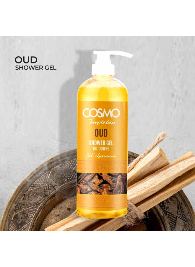 COSMO Cosmo Temptation Oud Shower Gel for Men and Women 1000ml  - Image 2