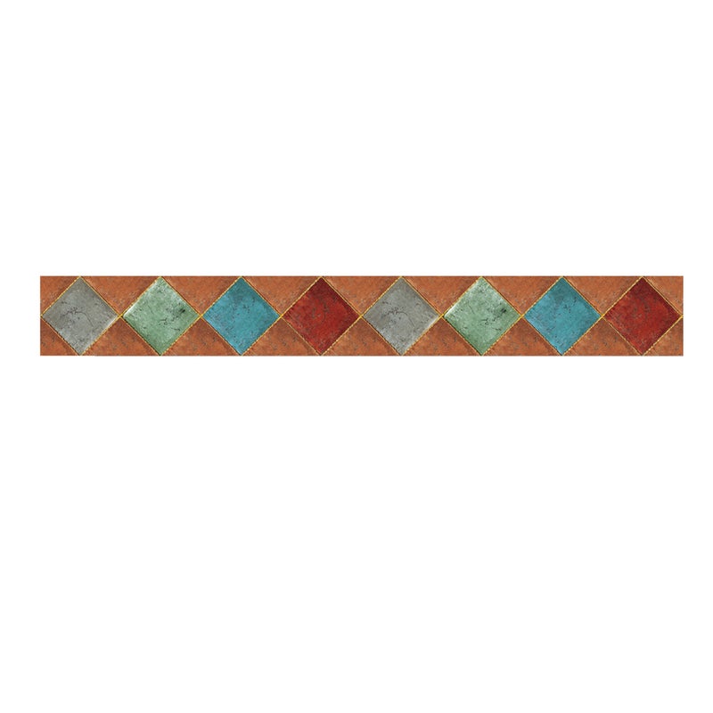 2pcs Tiles Sticker Waist Line Wall Decor Self Adhesive Wallpaper Border Porcelain Stickers For Bathroom Kitchen Imitation Tile Sticker ZTBO-027(500 X 20cm) - Image 3