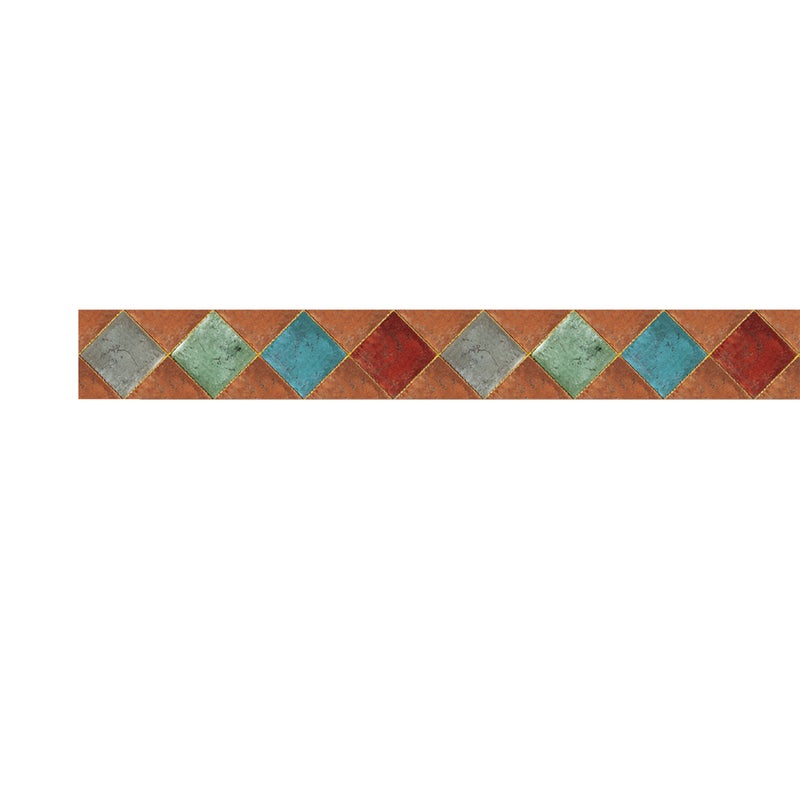 2pcs Tiles Sticker Waist Line Wall Decor Self Adhesive Wallpaper Border Porcelain Stickers For Bathroom Kitchen Imitation Tile Sticker ZTBO-027(500 X 20cm) - Image 4