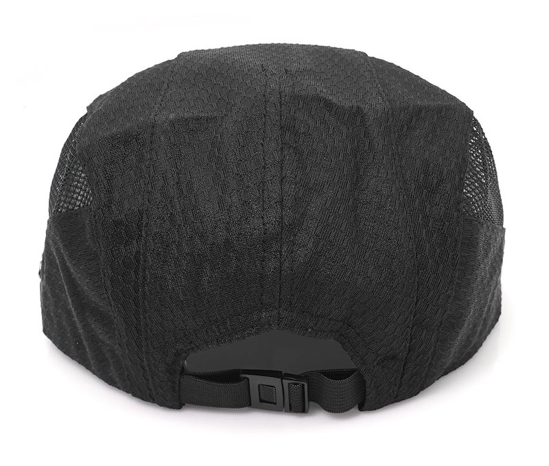 Taidor Mesh Cap Breathable Summer Newsboy Hat Adjustable Beret Ivy Cap Irish Cabbie Driving Fishing Hats Black - Image 5