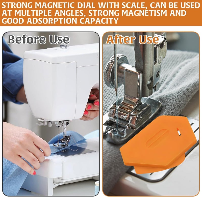 MAQOiW MAQOiW Magnetic Seam Guide for Sewing Machine Multifunctional Polygonal Hemmer Guide with Scale New Upgraded MultiPurpose Stitch Positioner Universal Sewing Machine Attachment Accessory Supplies  - Image 5