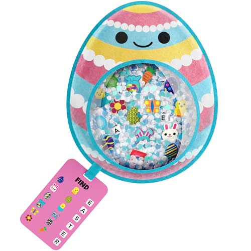 Vango BIZYBOO Easter Egg Busy Bag Scavenger Hunt Hidden Object Search Sensory Matching Game for Kids 2 and Up Blue - Image 1