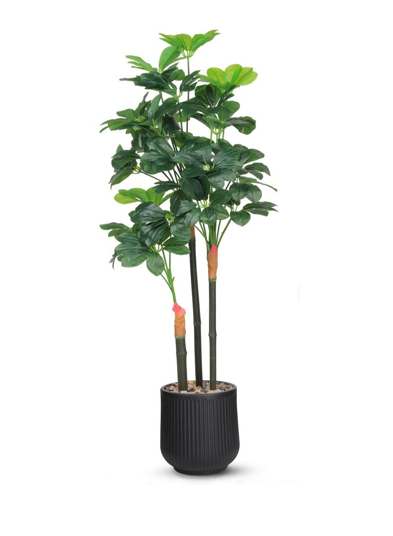 تالا شجرة شفليرا صناعية بثلاثة فروع بارتفاع 155 سم – ديكور داخلي أنيق يضفي لمسة طبيعية على المنزل والمكتب - Image 2