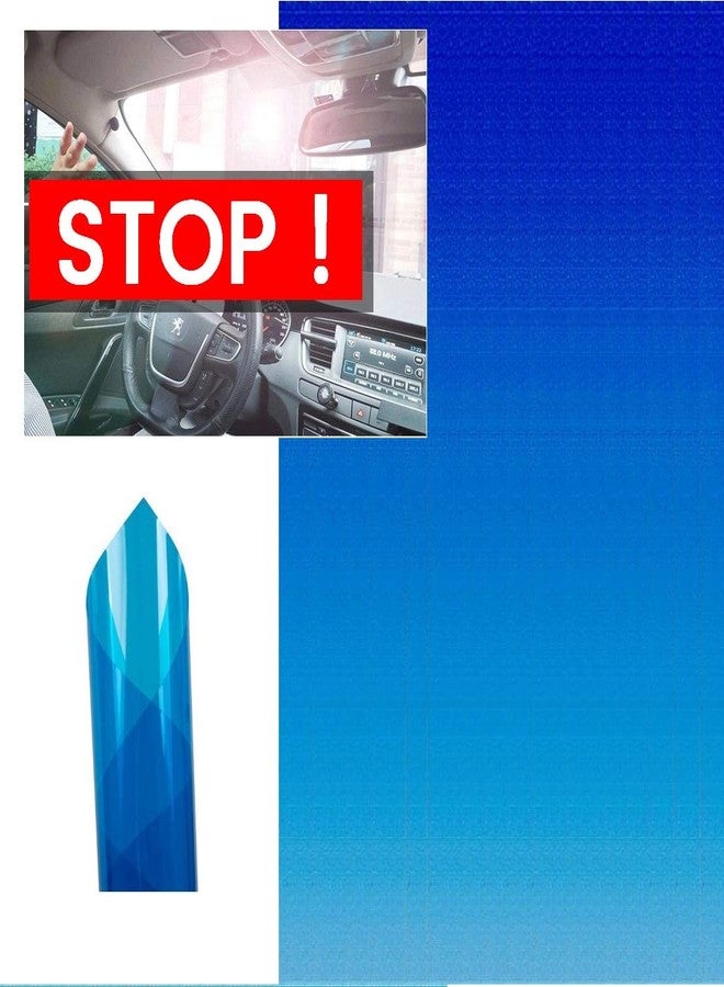 Station Mania Sunvisor Film Strip for Attachment to Windscreen Gradual Color Transparent Smoked Effect of Tint Without Reflections Non-Metallic. Indoor Application at The top for Shading and Filtration - Image 3