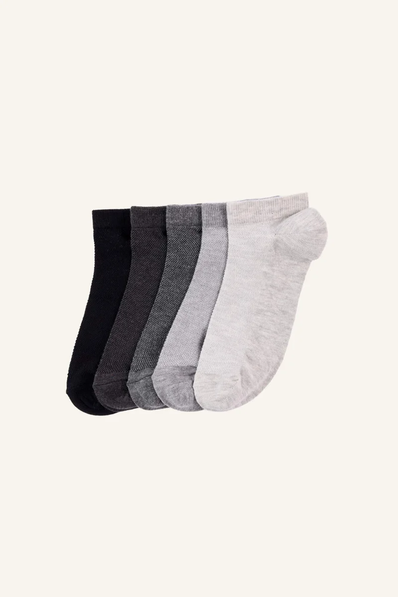 Man 5 Piece Cotton Ankle Socks