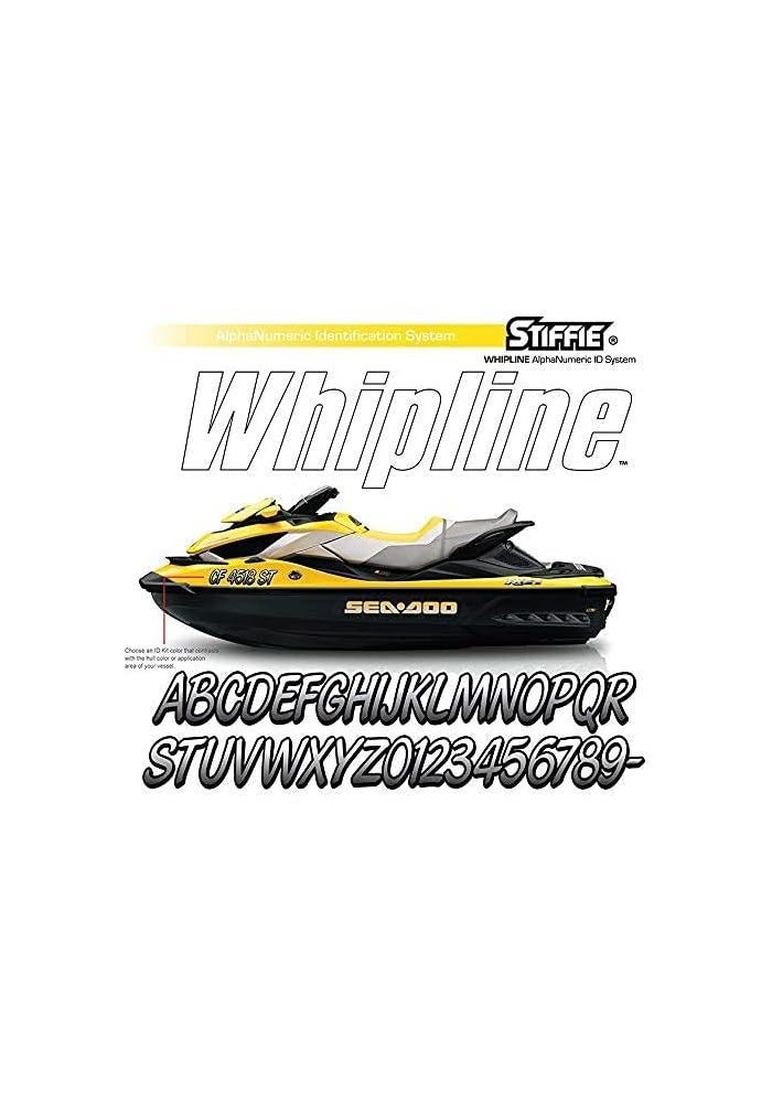 Stiffie Whipline Black/Jade 3" Alpha-Numeric Registration Identification Numbers Stickers Decals for Boats & Personal Watercraft - Image 5