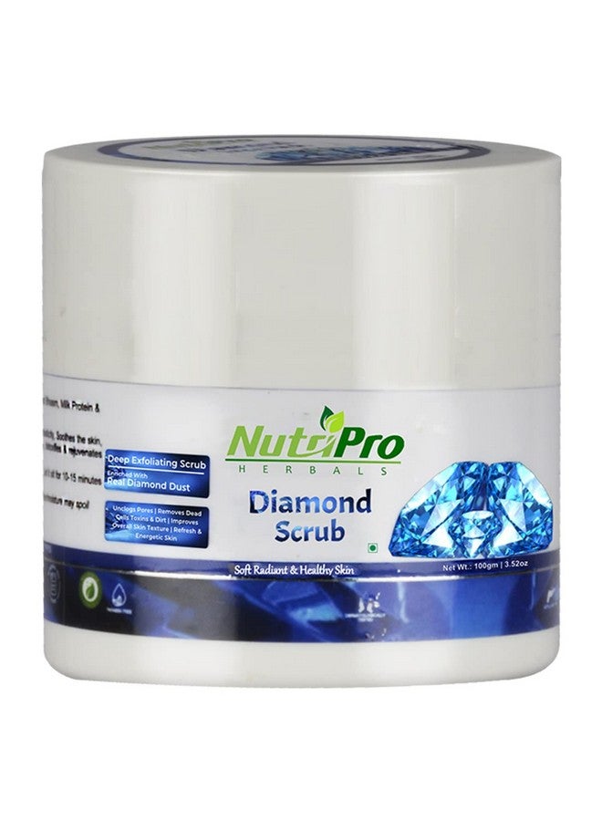 NutriPro Diamond Scrub|Deep Exfoliating|Enriched With Real Diamond Dust|Improve Overall Skin Texture|Refresh & Energetic Skin|Miniral & Cruelty Free 100gm - Image 1