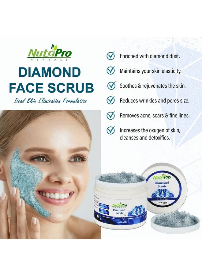 NutriPro Diamond Scrub|Deep Exfoliating|Enriched With Real Diamond Dust|Improve Overall Skin Texture|Refresh & Energetic Skin|Miniral & Cruelty Free 100gm - Image 4