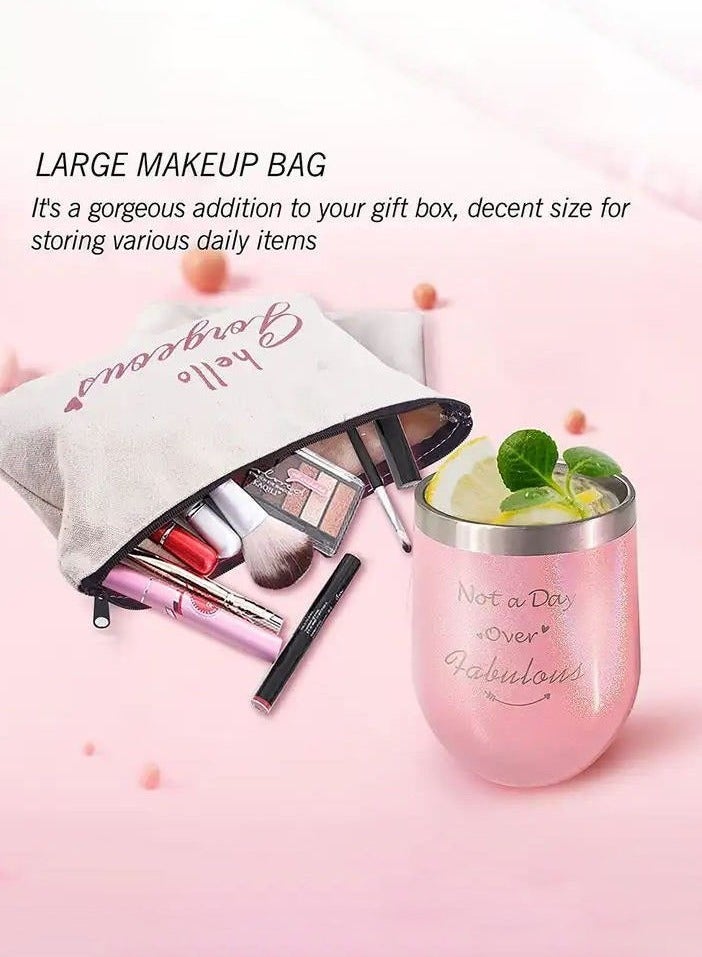 Hanayo Gifts for Women Spa Gift Set for Ladies 8PCS Spa Gift Basket Set with Gift Box Unique Birthday Gifts Relaxation Bath Gift Set for Wife and Best Friend(Pink) - Image 3