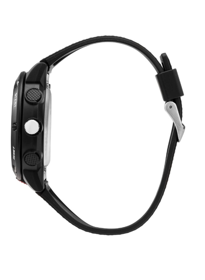Sector EX-44 47MM ساعة رقمية بقرص أسود جلد صناعي أسود - Image 2