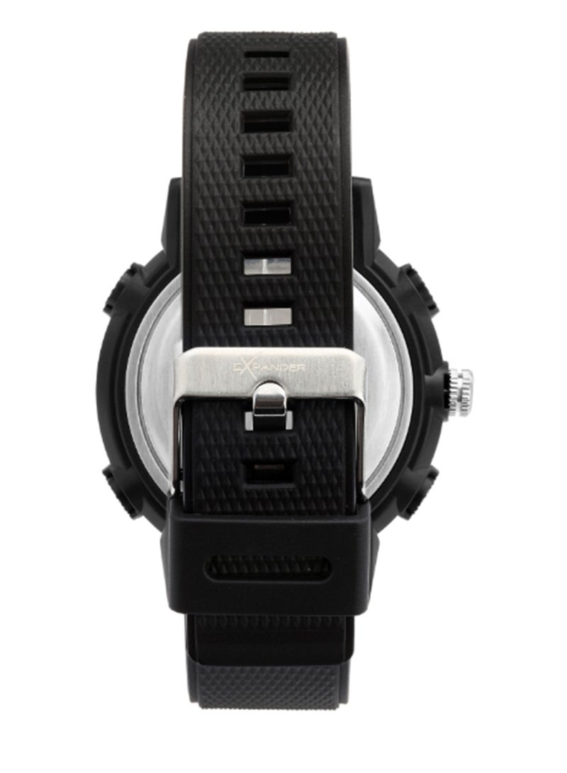 Sector EX-44 47MM ساعة رقمية بقرص أسود جلد صناعي أسود - Image 3