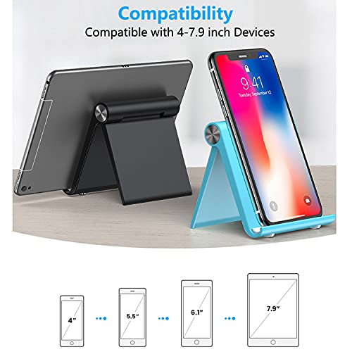 VOVIGGOL Cell Phone Stand Holder, Cellphone Holder Adjustable Desktop Phone Stand for Desk, Foldable Phone Cradle Dock Mobile Stand for iPhone iPad Tablet 4 to 7.9 Inch Smartphones (White) - Image 2
