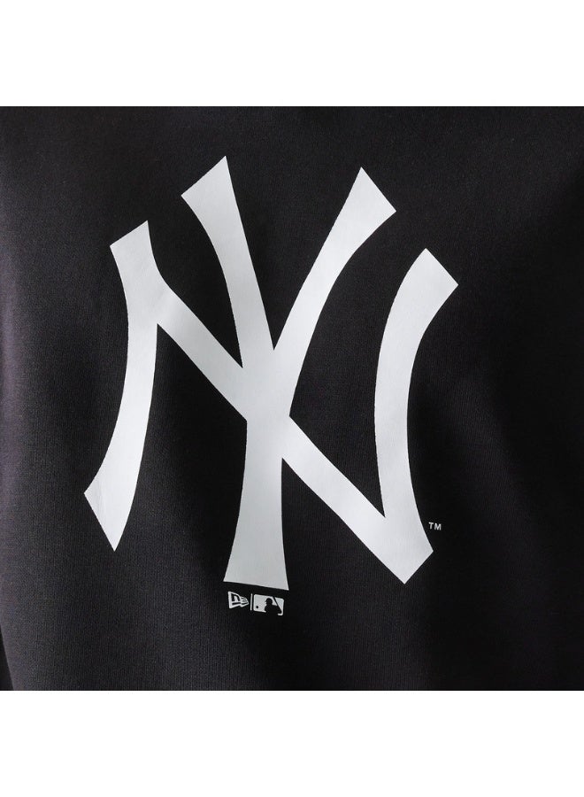 NEW ERA تي شيرت NOS MLB العادي بياقة دائرية نيومان أسود وأبيض - Image 2
