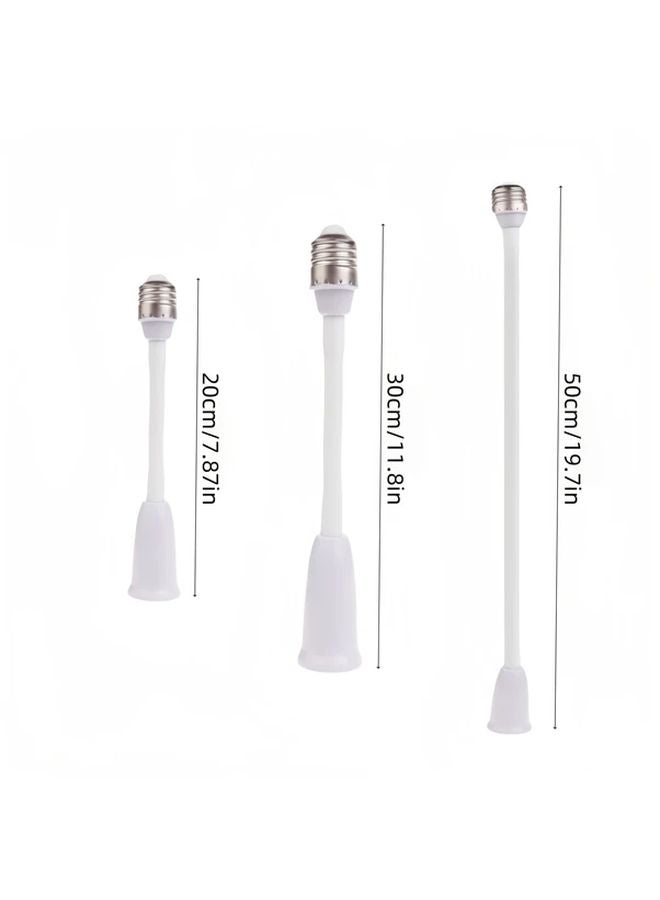 1 قطعة حامل مصباح تحويل من E27 إلى E27، قاعدة مصباح LED بطول 20 سم (7.9 بوصة)، مقبس طويل - Image 5