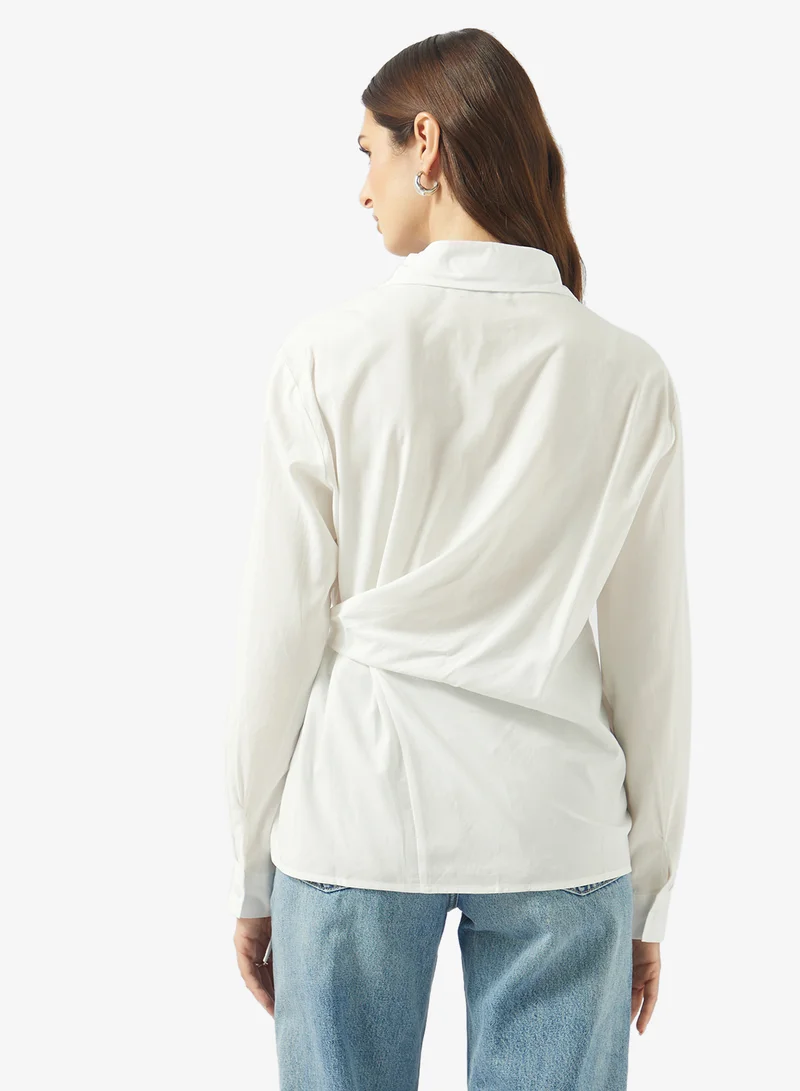ELLA Shirt With Side Tie Up Detail