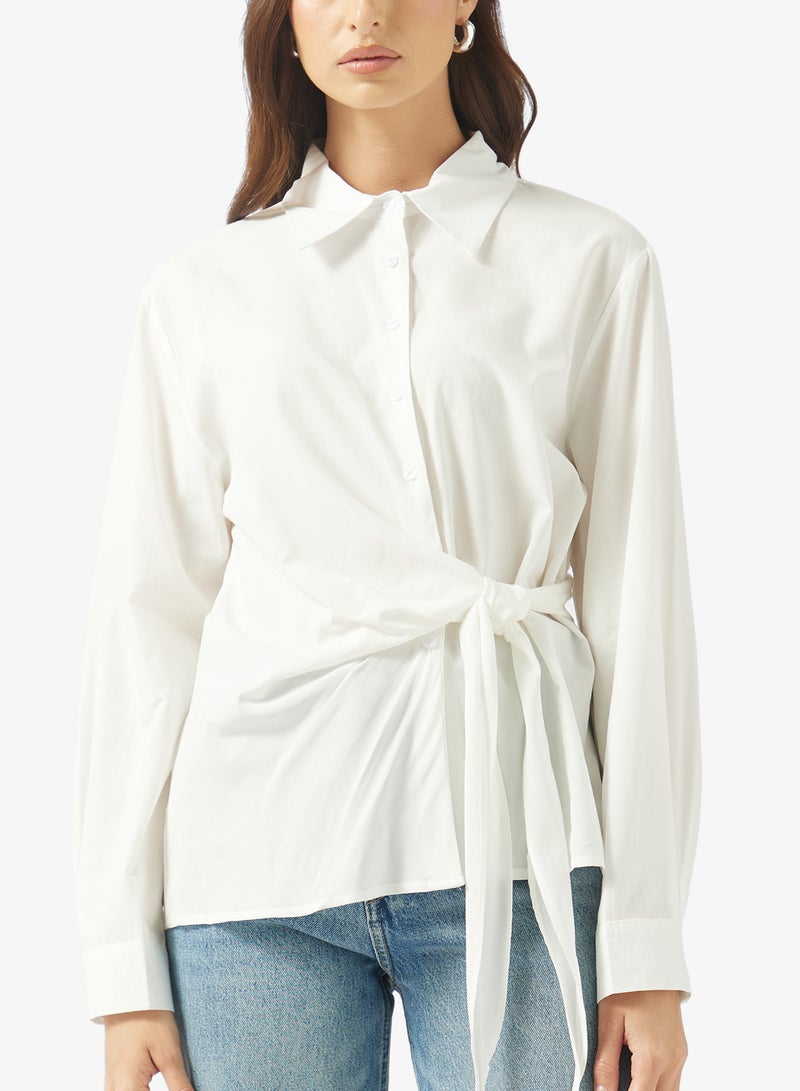 ELLA Shirt With Side Tie Up Detail - Image 3
