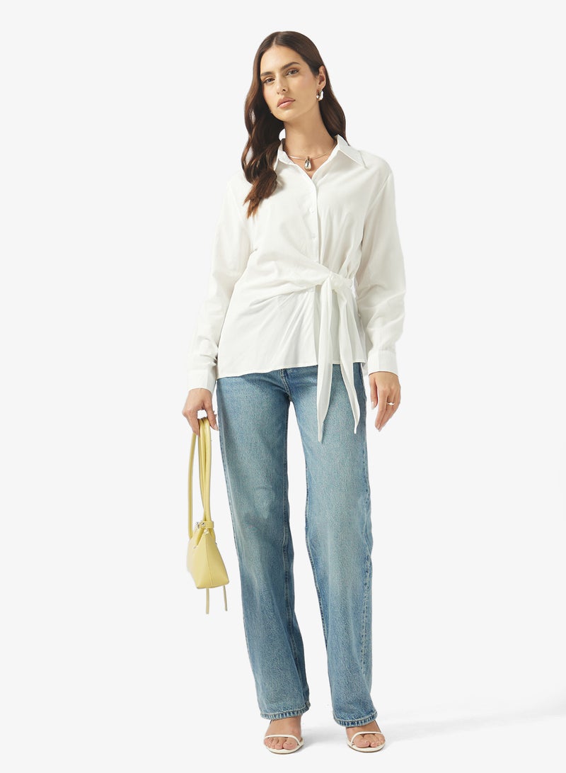 ELLA Shirt With Side Tie Up Detail - Image 4