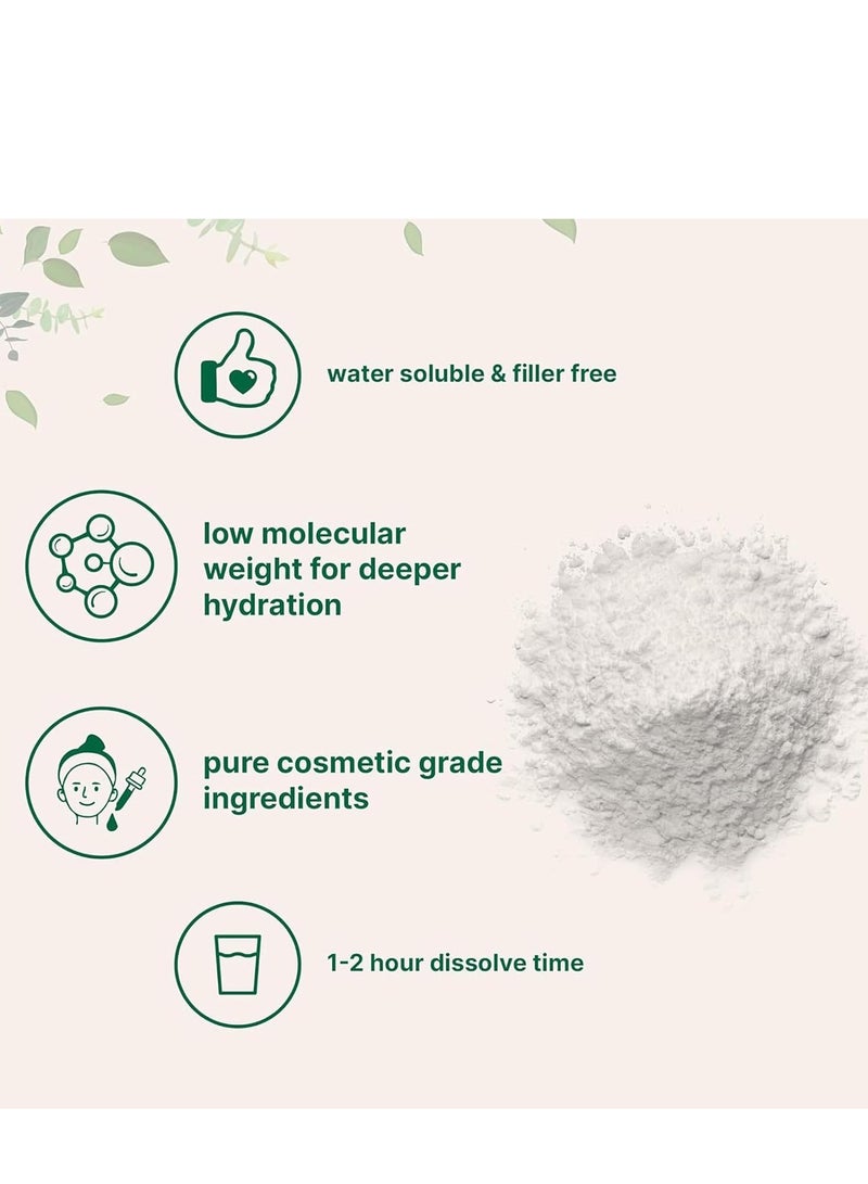Hyaluronic Acid Powder, Hyaluronic Acid Powder For Face, Diy Facial Serum, Deep Hydration Smooths Wrinkles, Low Molecular Weight,Water-Soluble for Skin Moisture (1Pcs, 100g) - Image 5