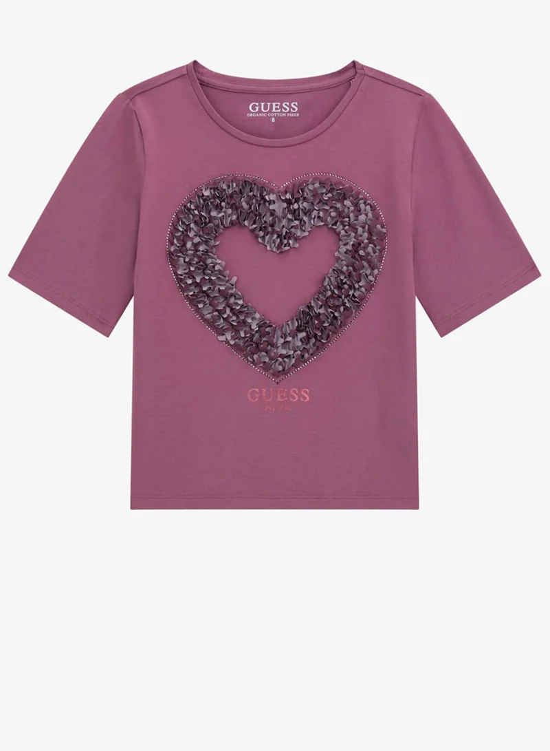 GUESS Kids Slogan Crew neck T-Shirt