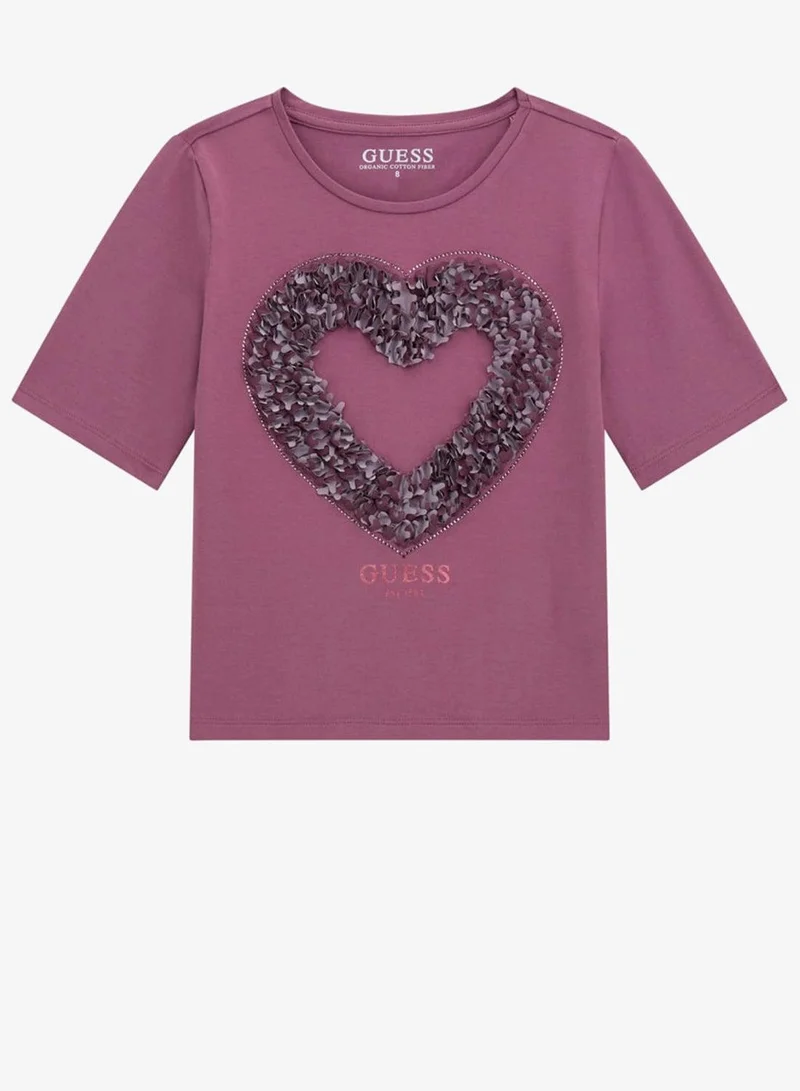 GUESS Kids Slogan Crew neck T-Shirt
