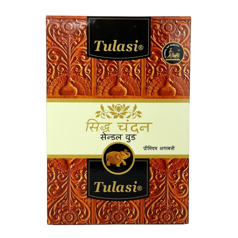 Tulasi Siddha Chandan Incense Sticks (Agarbatti) for Pooja, Prayer, Meditation & Home Fragrance, 25g, Pack of 6 (1 outer) - Image 2