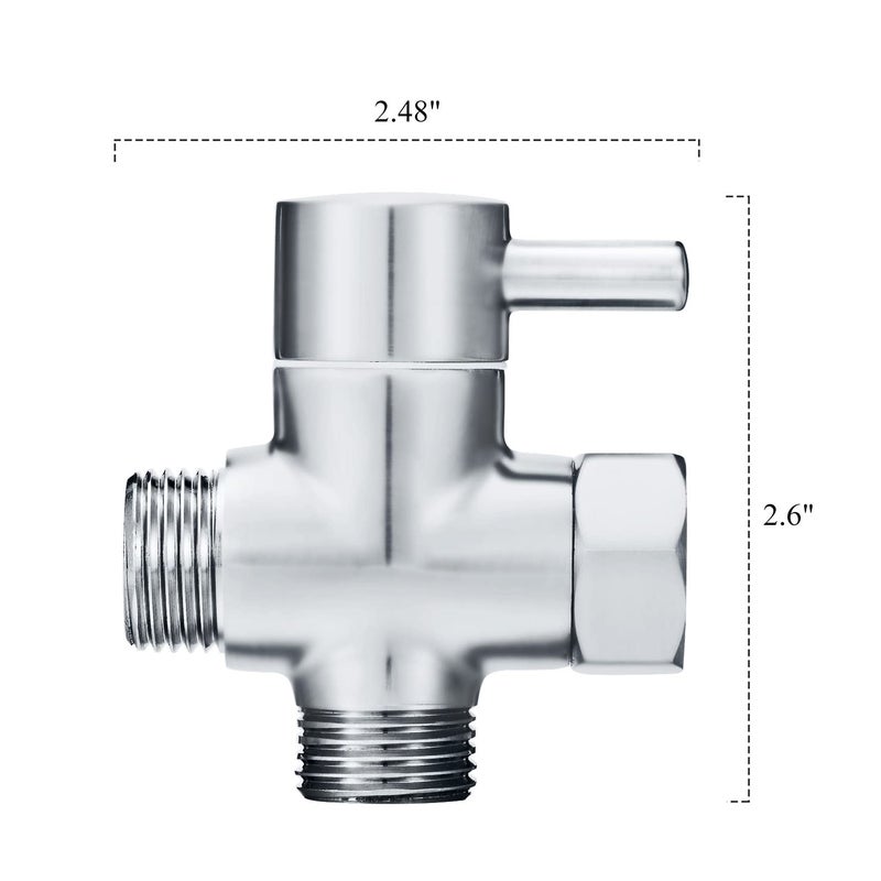 Sneatup Solid Brass 3-way G1/2 Shower Diverter - Image 3