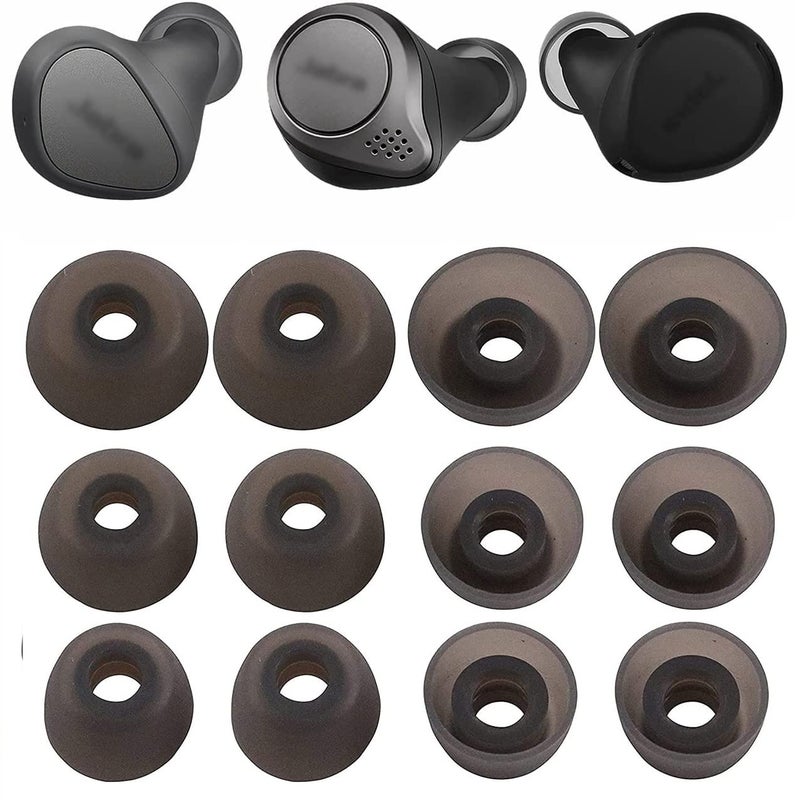 JNSA Silicone Ear Tips Replacement for Jabra Elite 3/7 Pro/75t, JNSA Compatible Earbuds Tips, 6 Pairs SML Black - Image 5