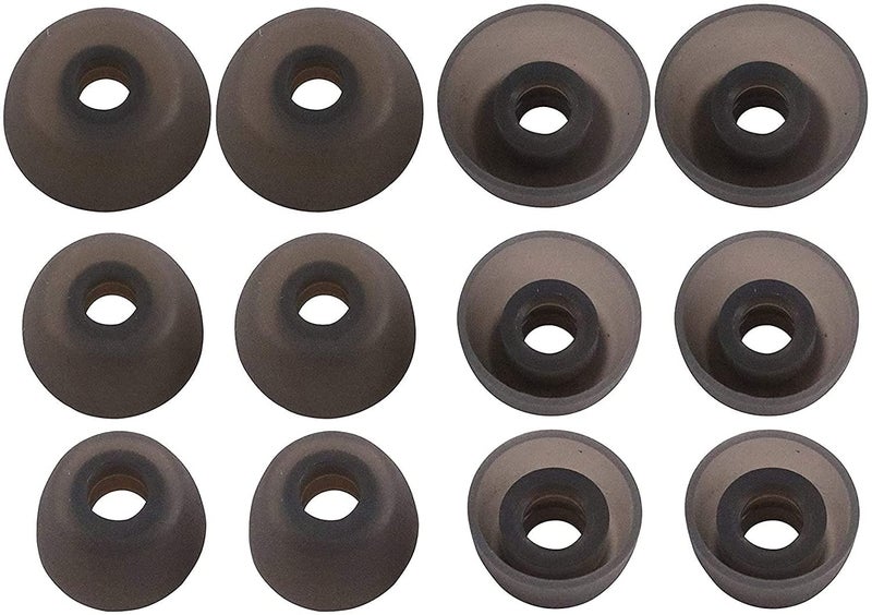 JNSA Silicone Ear Tips Replacement for Jabra Elite 3/7 Pro/75t, JNSA Compatible Earbuds Tips, 6 Pairs SML Black - Image 3