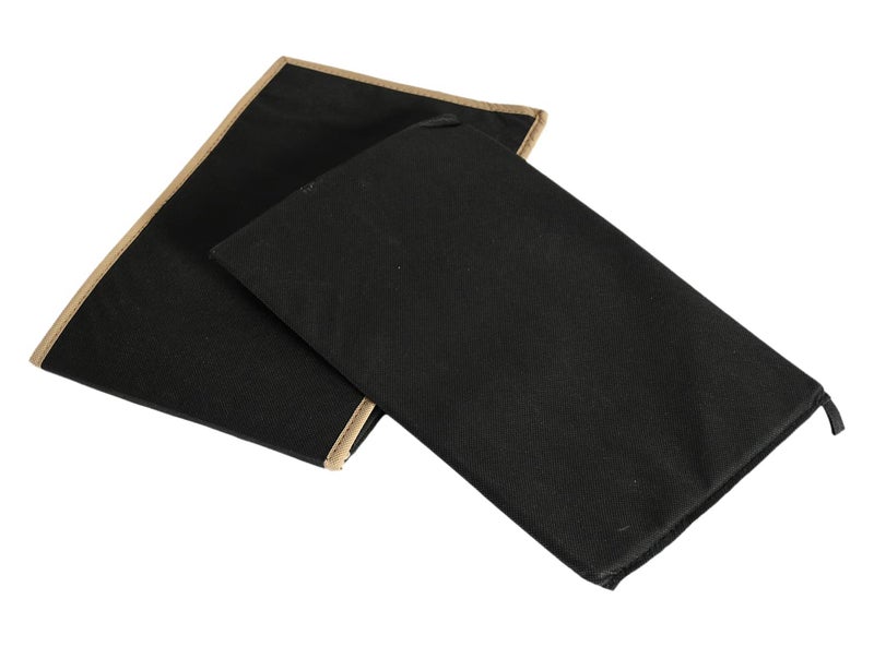 Kuber Industries Kuber Industries NonWoven Foldable Shirt StackerWardrobe Organizer For Shirts Sarees Lehengas With Handle Lid Pack of 6 Black - Image 5