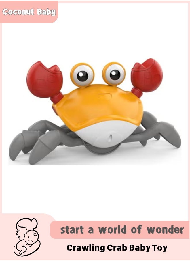 Coconut Baby Crawling Crab Baby Toy - Ultra Interactive Tummy Time Delight with Melodious Sounds and Dynamic Movement for Crawling Infants. Ideal Birthday Gifts and Entertaining Gadgets for Toddlers, Fun for Boys and Girls.  - Image 1