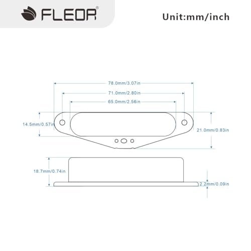 FLEOR Alnico 5 Guitar Pickups Single Coil TL Neck Pickup Chrome for TL Style Guitar Pickups Part - Image 2