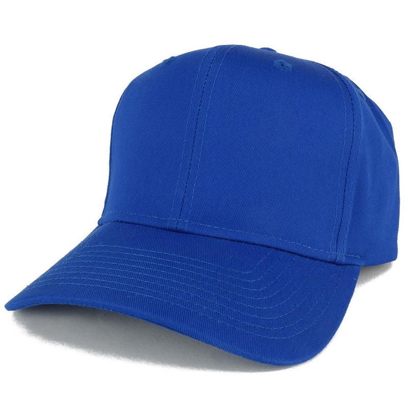Armycrew XXL Oversize High Crown Adjustable Plain Solid Baseball Cap - Royal - Image 4