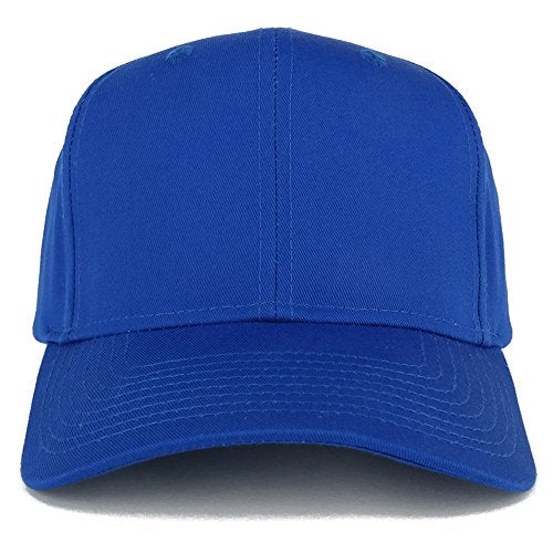 Armycrew XXL Oversize High Crown Adjustable Plain Solid Baseball Cap - Royal - Image 2