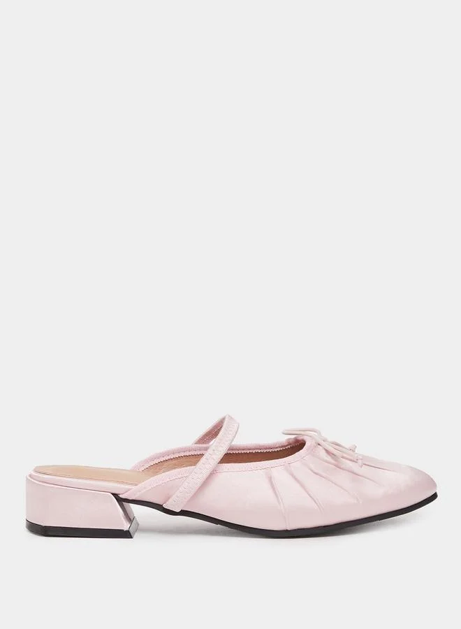 Styli Styli Bow Detail Almond Toe Mules