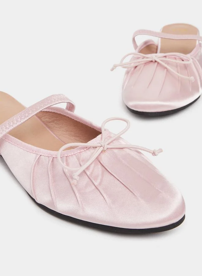 Styli Styli Bow Detail Almond Toe Mules