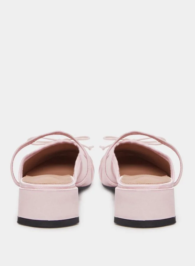 Styli Styli Bow Detail Almond Toe Mules