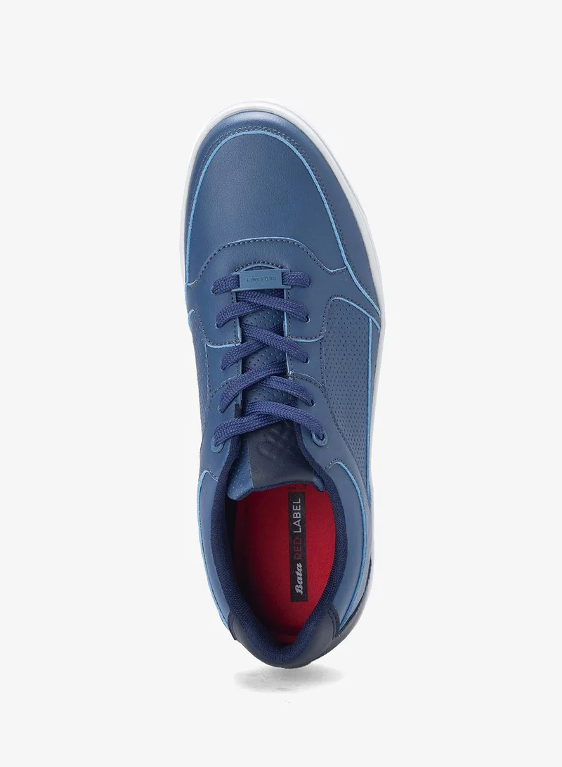 Bata blue Color Block Lace Up Sneakers for Men | Best Price UAE